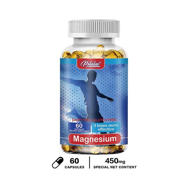 Vorallme High Absorption Magnesium för benkramper, muskeltäthet, stöder muskelfunktion med vitamin B6, D, E, 120 kapslar 60 Capsules on Productcaster.