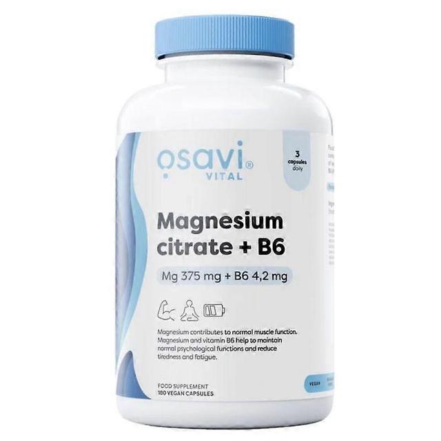 Osavi Magnesium Citrate + B6 375mg + 4.2mg Capsules 180 on Productcaster.