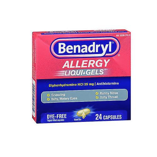 Johnson & Johnson Benadryl Dye Free Allergy Relief Liqui Gels, 24 ct (Pack of 3) on Productcaster.