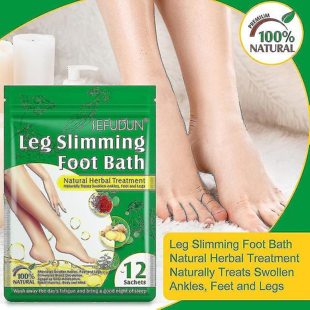 Youlaicai Leg Slimming Foot Bath Ginger Saffron Extracts For Improve Leg Cold & Edema on Productcaster.