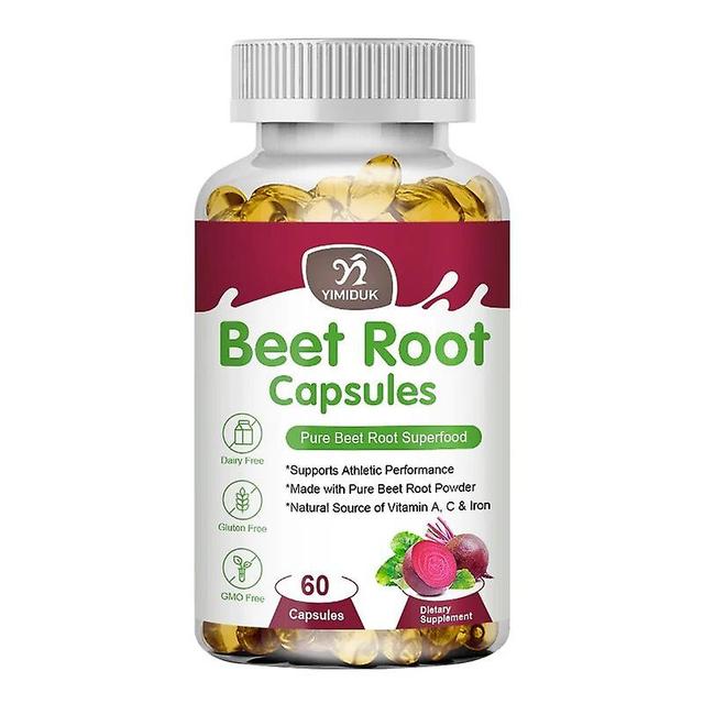 Visgaler Organic Beet Root Capsules Nitric Oxide Supplement Rich Antioxidants Heart Health Blood Pressure & Circulation Immune System 1 Bottles 120pcs on Productcaster.