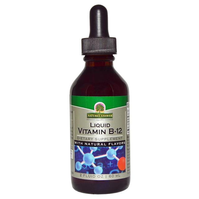 Nature's Answer Resposta da Natureza, Vitamina B-12 Líquida, com Sabores Naturais, 2 fl oz (60 ml) on Productcaster.