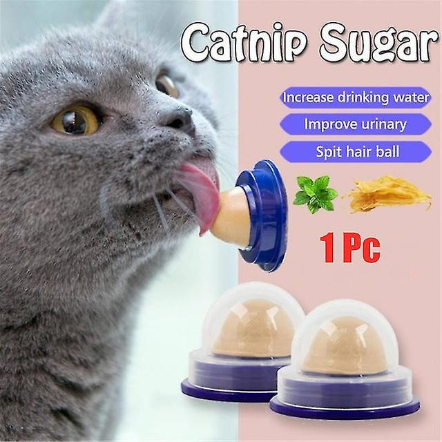 1/2pcs Catnip Sugar Solid Catnip Sugar Long Strong Pill Energy Ball Cat Nutrition Cream Licking Solid Candy Cats Lovely Snacks on Productcaster.