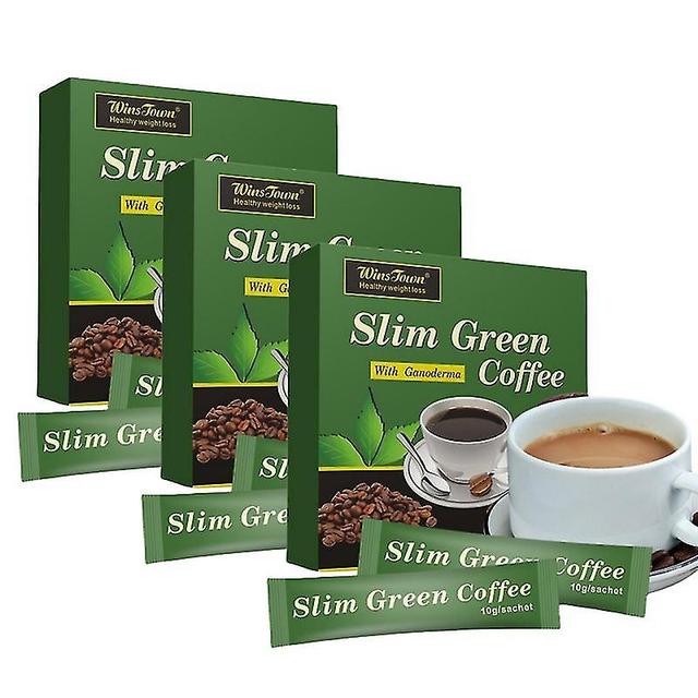 3X Slim Green Coffee With Ganoderma Control Weight Detox Tea Green Coffee 18pcs KR on Productcaster.