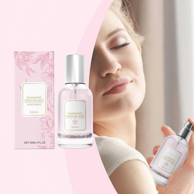 Hår Kropp Prefume Mist Sakura, Kirsebær Kroppshår Parfyme Spray, Elegant Frisk Dating Atmosfære Naturlig Parfyme Spray 30ml/1oz steg on Productcaster.