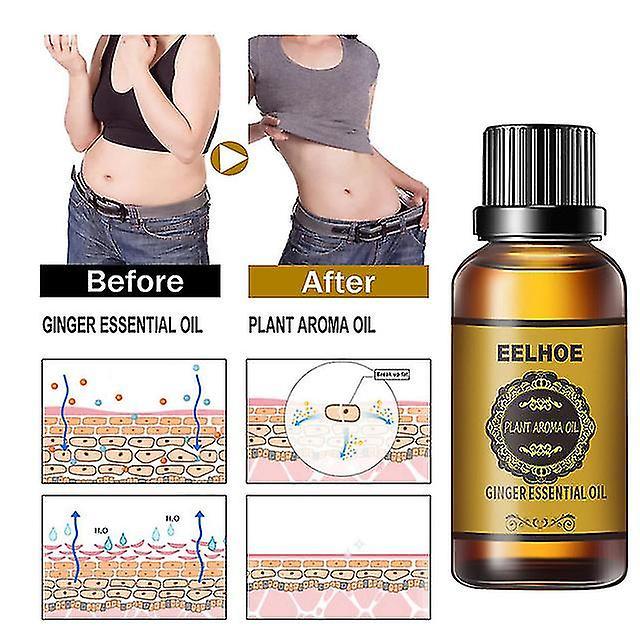 2023 Nieuwe 3pcs Eelhoe Belly Drainage Gemberolie, Lymfedrainage Gemberolie, Ming Tummy Ginger Oil, 10ml, 30ml Natuurlijke Drainage Gemberolie Esse... on Productcaster.