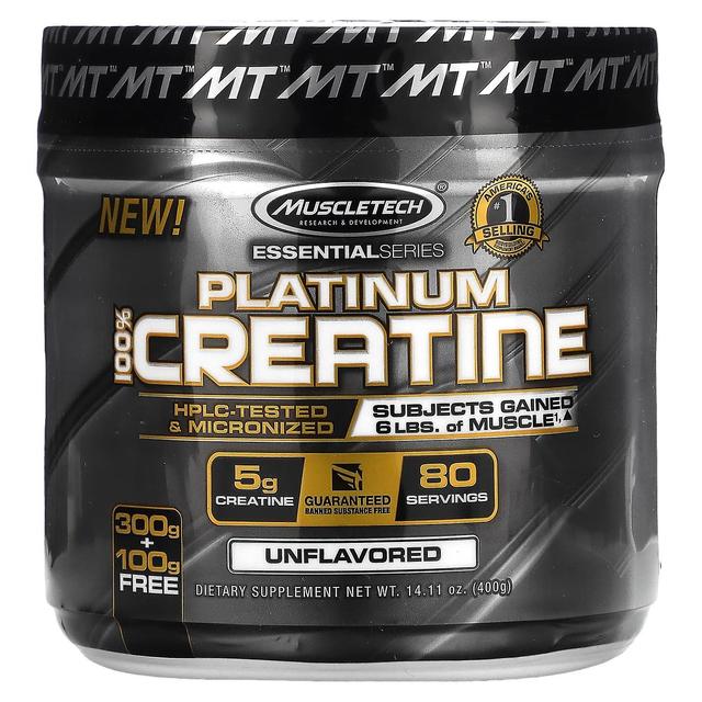 MuscleTech, Essential Series, Platinum 100% Creatine, Unflavored, 14.11 oz (400 g) on Productcaster.