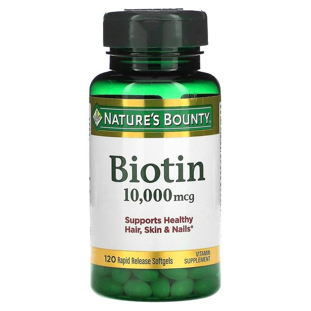 Natures Bounty Nature's Bounty, Biotin, 10,000 mcg, 120 Rapid Release Softgels on Productcaster.