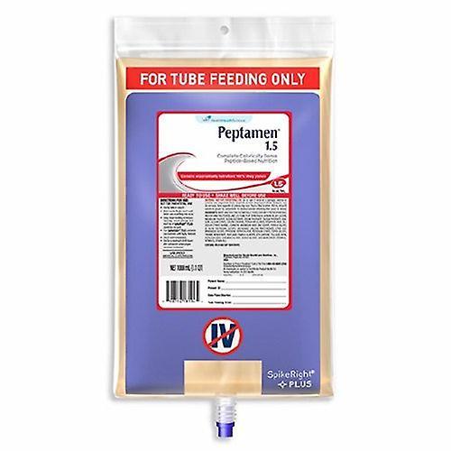 Nestle Healthcare Nutrition Tube Feeding Formula Peptamen 1.5 1000 mL Bag Ready to Hang Unflavored Adult, Count of 6 (Pack of 1) on Productcaster.