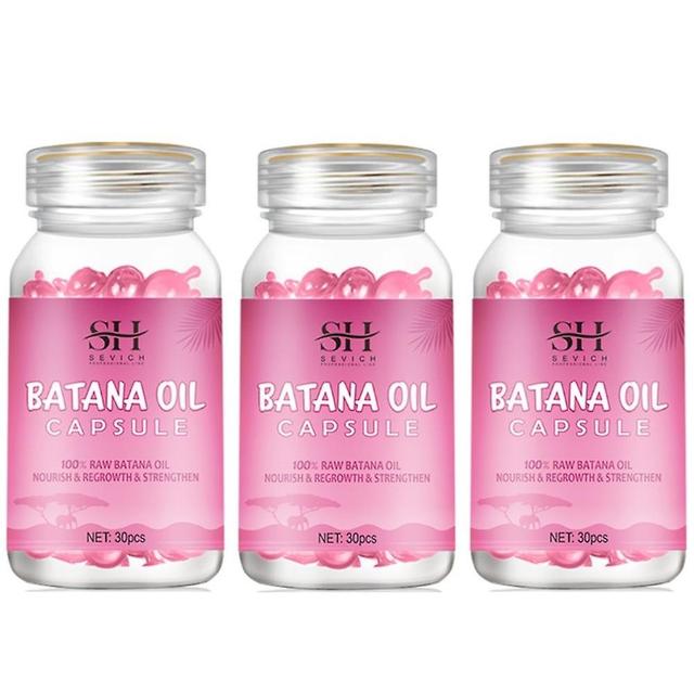 3pcs Pure Batana Oil Bio Capsule - 100% - Pure & Naturel Pour Anti Chute De Cheveux Nouveau on Productcaster.