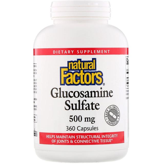 Natural Factors, Glucosamine Sulfate, 500 mg, 360 Capsules on Productcaster.