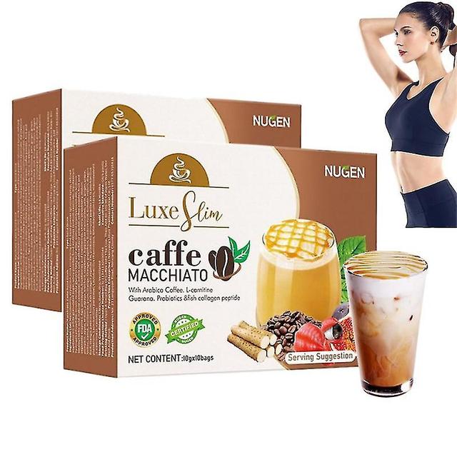 1-3Pack Luxe Slim Caffee MACCHIATO avec collagène et L-glutathion, 10 sachets 2Pack-20pcs on Productcaster.