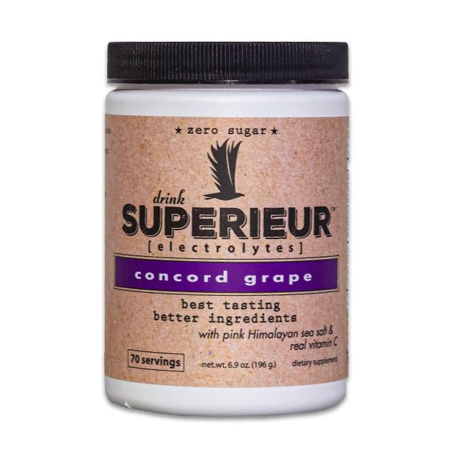 Suplemento Eletrolítico à Base de Plantas Superieur Electrolytes Concord Grape 70 Porções on Productcaster.