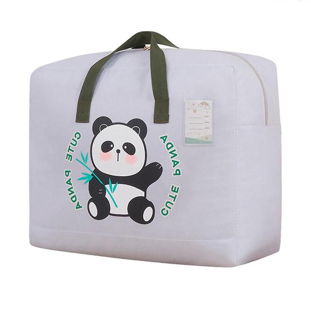 Cartoon Print Quilt Storage Bag Thicken Oxfold Cloth Clothes Finishing Bag Grey Medium on Productcaster.