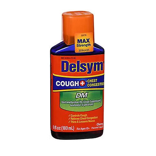 Airborne Delsym Cough + Chest Congestion DM Liquid, Cherry 6 oz (Pack of 1) on Productcaster.