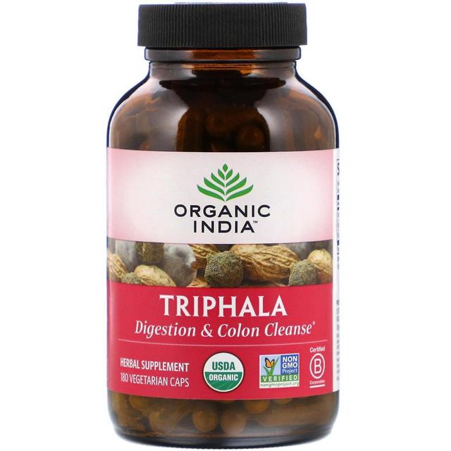 Organic India, Triphala, 180 Vegetarian Caps on Productcaster.