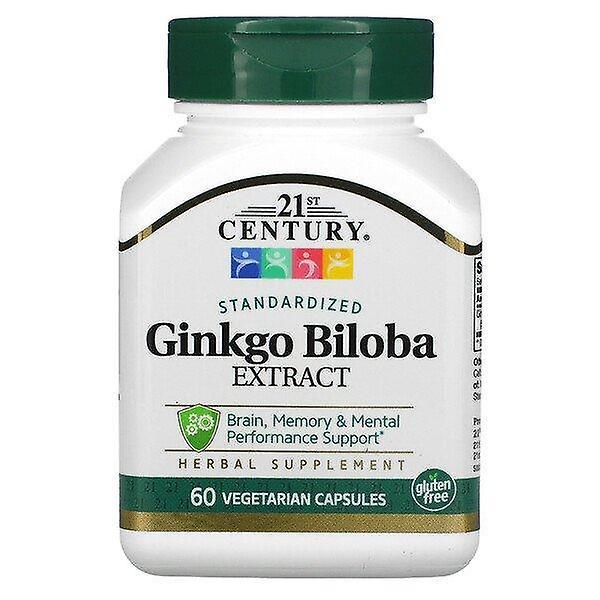 21st Century, Ginkgo Biloba Extract, Standardized, 60 Vegetarian Capsules on Productcaster.