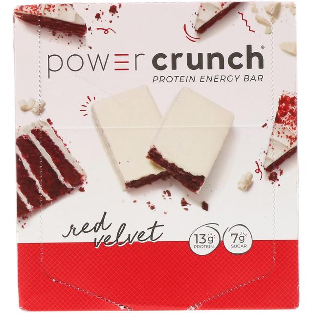 BNRG, Power Crunch Protein Energy Bar, Red Velvet, 12 Bars, 1.4 oz (40 g) Each on Productcaster.