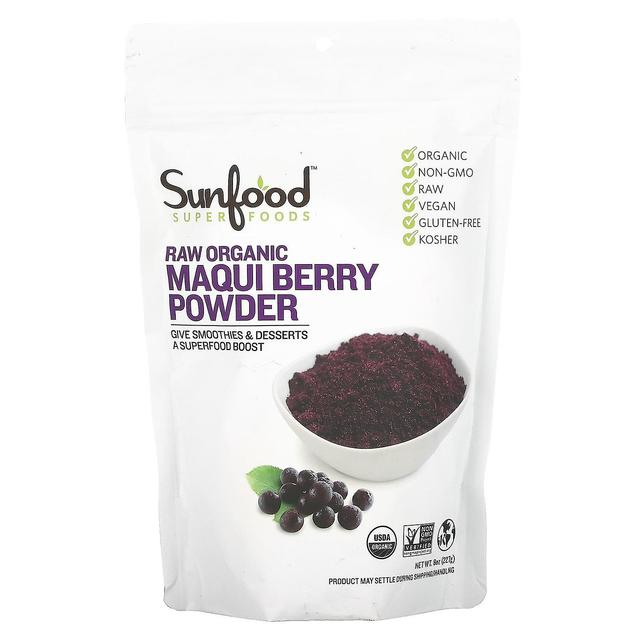 Sunfood Frutos de sol, Superalimentos, Raw Organic Maqui Berry Powder, 8 oz (227 g) on Productcaster.