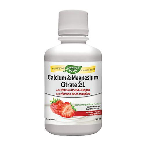 Nature s Way Nature's Way Calcium & Magnesium Citrate 2:1 with Vitamin K2 & Collagen, Strawberry 16.9 Oz on Productcaster.