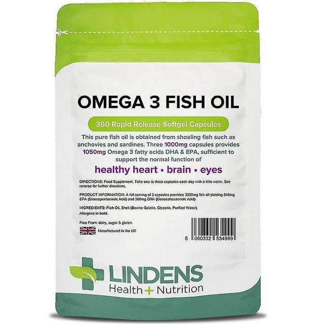 Lindens Omega 3 Kapsułki oleju rybnego 360 (4999) on Productcaster.