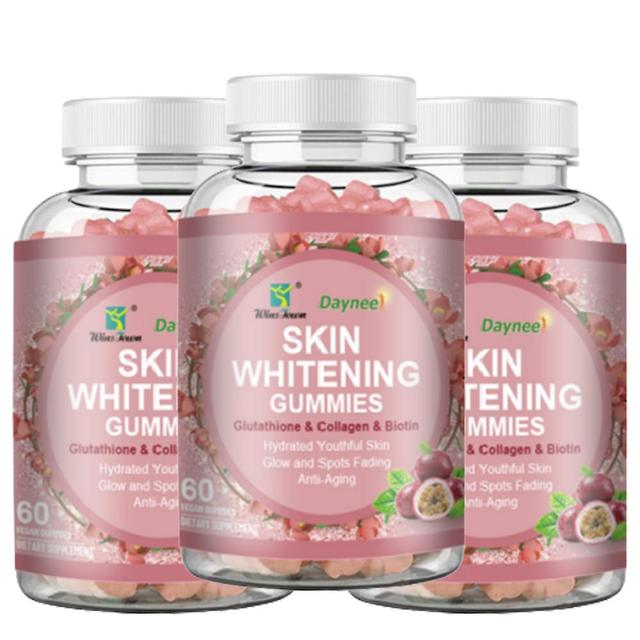 60 Glutathion Collageen Anti-aging L-glutathion Gummies Skin Whitening Food Supplement 3PCS on Productcaster.