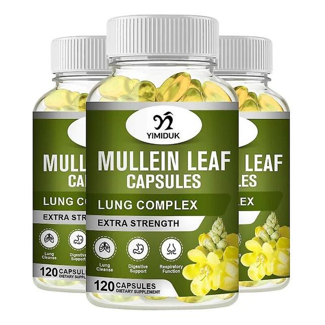 Venalisa Mullein Leaf Capsules Clear Lungs Relieve Cough Digestive Health care Pain Relief Mullein Extract 3 Bottles 120 pcs on Productcaster.