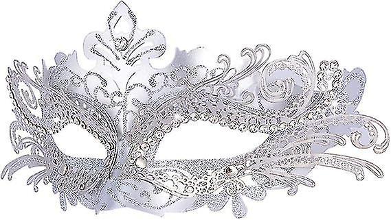 1 Pcs Masque vnitien(Argent), pour bal masqu et costume, pour femme et homme on Productcaster.