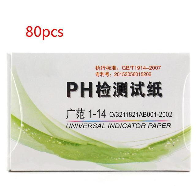 80pieces Ph1-14 Alkaline Acid Test Paper For Water Soils Testing Ph Test Meter on Productcaster.