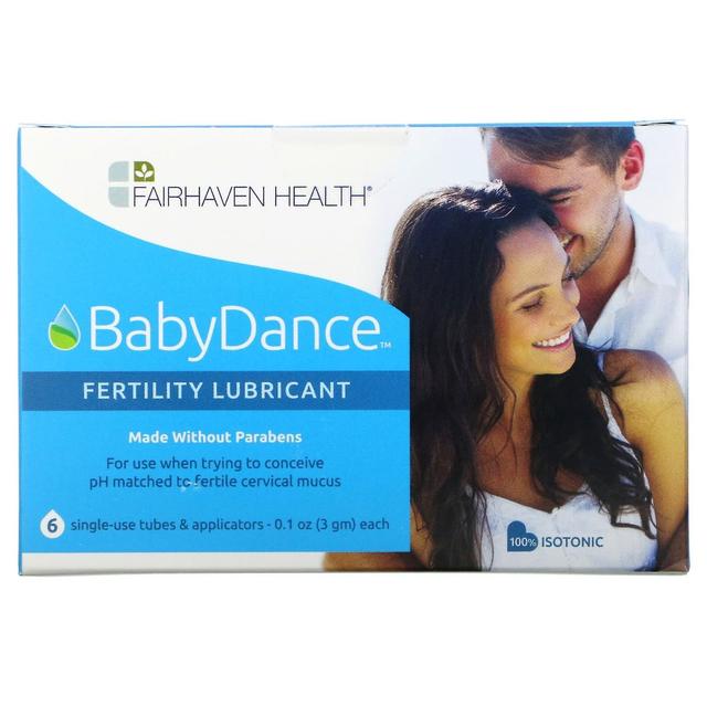 Fairhaven Health, BabyDance Fertility Lubricant, 6 Single-Use Tubes & Applicators, 0.1 oz (3 g) Each on Productcaster.