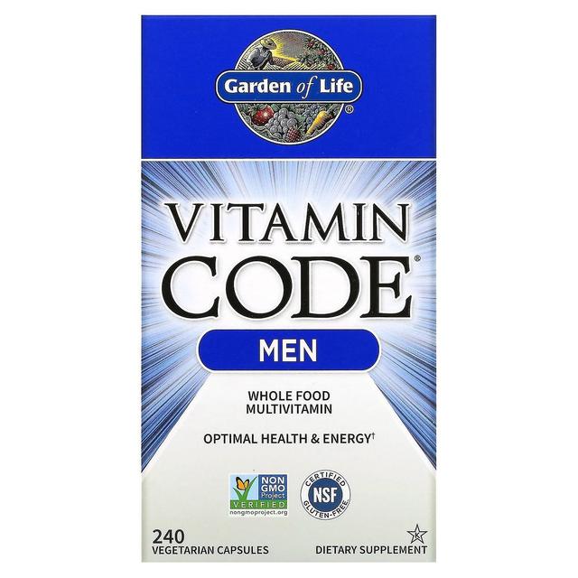 Garden of Life, Vitamin Code, Whole Food Multivitamin for Men, 240 Vegetarian Capsules on Productcaster.