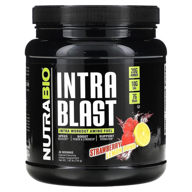 Nutrabio Labs, Intra Blast, Intra Workout Amino Fuel, Strawberry Lemon Bomb, 1,62 funta (734 g) on Productcaster.