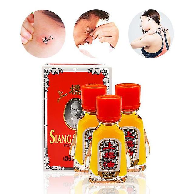 Ederfun 3pcs Siang Pure Thailand Refreshing Oil For Muscle Joint Abdomen Waist Hand Foot Ache Headache Relief Fatigue Anti-itching on Productcaster.