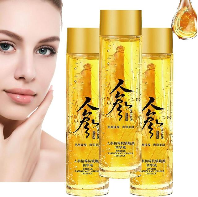 Tonique essence anti-rides au ginseng, liquide à l’extrait de ginseng 120 ml, essence anti-âge au polypeptide de ginseng et à l’or 3pcs on Productcaster.