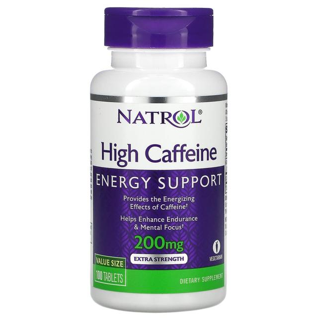 Natrol, Hoher Koffeingehalt, Extra Stärke, 200 mg, 100 Tabletten on Productcaster.