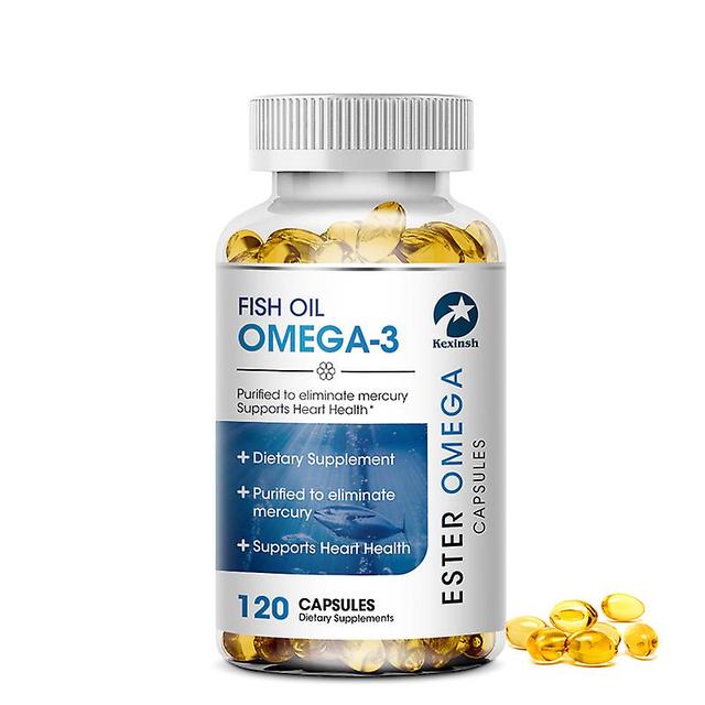 Tib Kexinsh Fischöl Kapseln Omega-3 Reich an Dha und Epa Verbessern Sie schlechte Laune Stress abbauen Gehirn stärken Intelligenz verbessern 120 co... on Productcaster.