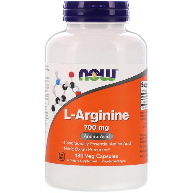 NOW Foods Ahora alimentos, L-arginina, 700 mg, 180 cápsulas de veg on Productcaster.