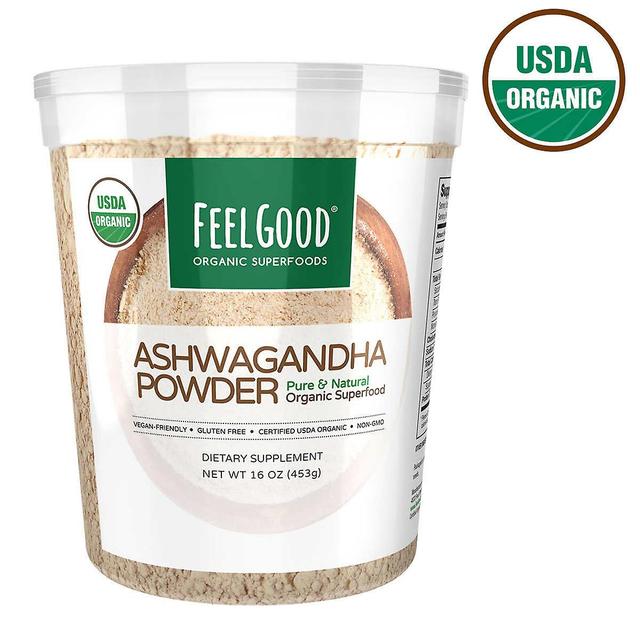 Feel Good Organic Cíťte sa dobre usda organický prášok ashwagandha, 16 oz on Productcaster.