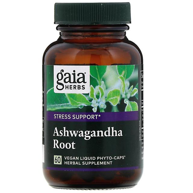 Gaia Herbs Gaia-yrtit, ashwagandha-juuri, 60 vegaanista nestemäistä fytokorkkia on Productcaster.