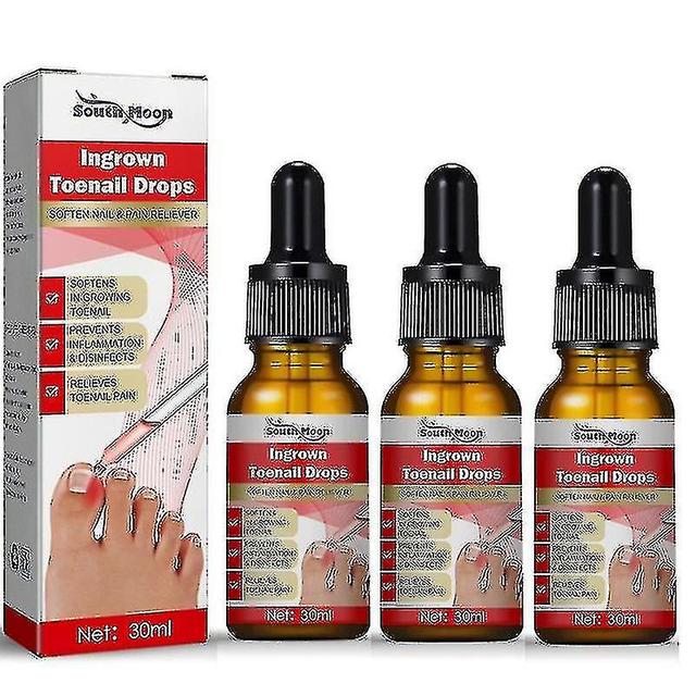 Chicoque 3x Ingrown Toenail Drops Pain Relief Treatment Liquid Fungal Fungus Essential Oil 30ml on Productcaster.