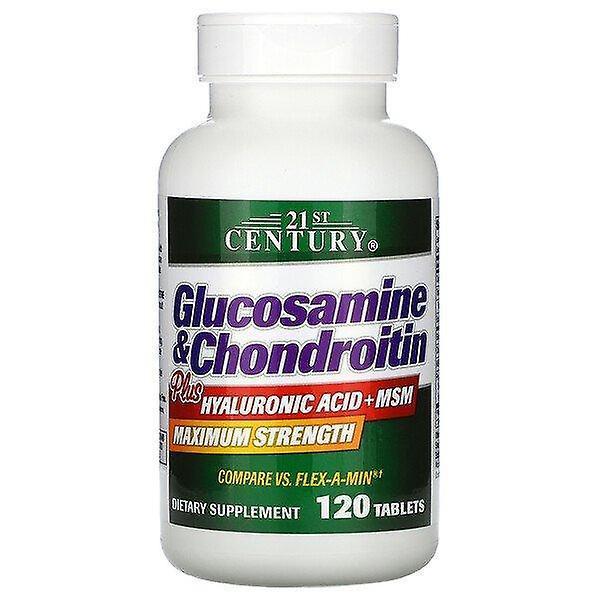 21st Century, Glucosamine & Chondroitin Plus Hyaluronic Acid + MSM, 120 Tablets on Productcaster.