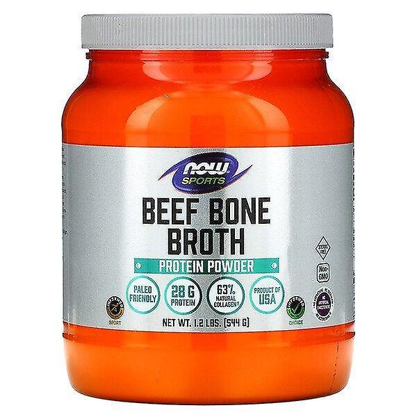 Now Foods, Sports, Beef Bone Broth, Protein Powder , 1.2 lbs (544 g) on Productcaster.