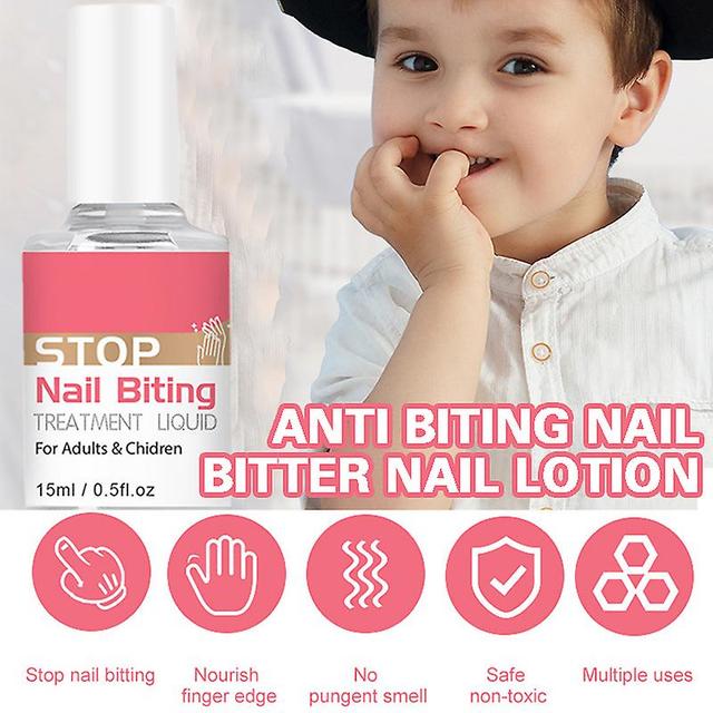 Katreu 15ML Stop Nail Biting Treatment Liquid Stop Bitter Liquid Cuticle Care Supplies for Children Adults on Productcaster.