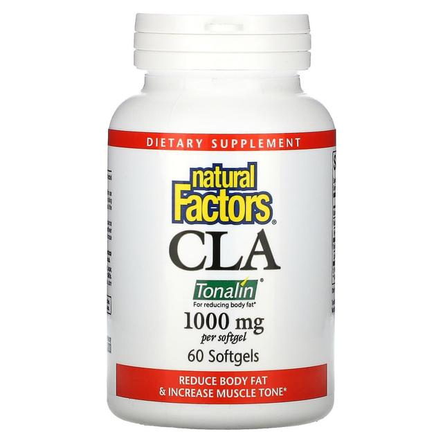 Natural Factors, CLA, 1,000 mg, 60 Softgels on Productcaster.