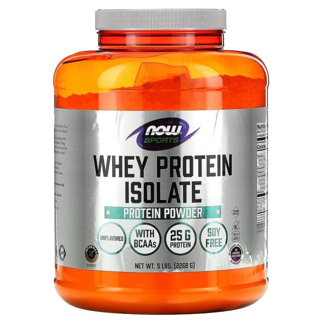 NOW Foods, Sports, Whey Protein Isolate, Unflavored, 5 lbs (2,268 g) on Productcaster.