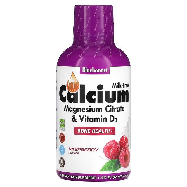 Bluebonnet Nutrition, calcio liquido, citrato di magnesio e vitamina D3, lampone, 16 fl oz (473 ml) on Productcaster.