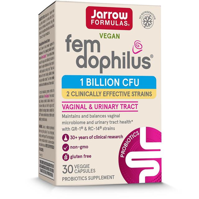 Jarrow Formulas Jarrow-kaavat fem-dophilus 1 miljardi CFU 30 kasviskapselia on Productcaster.