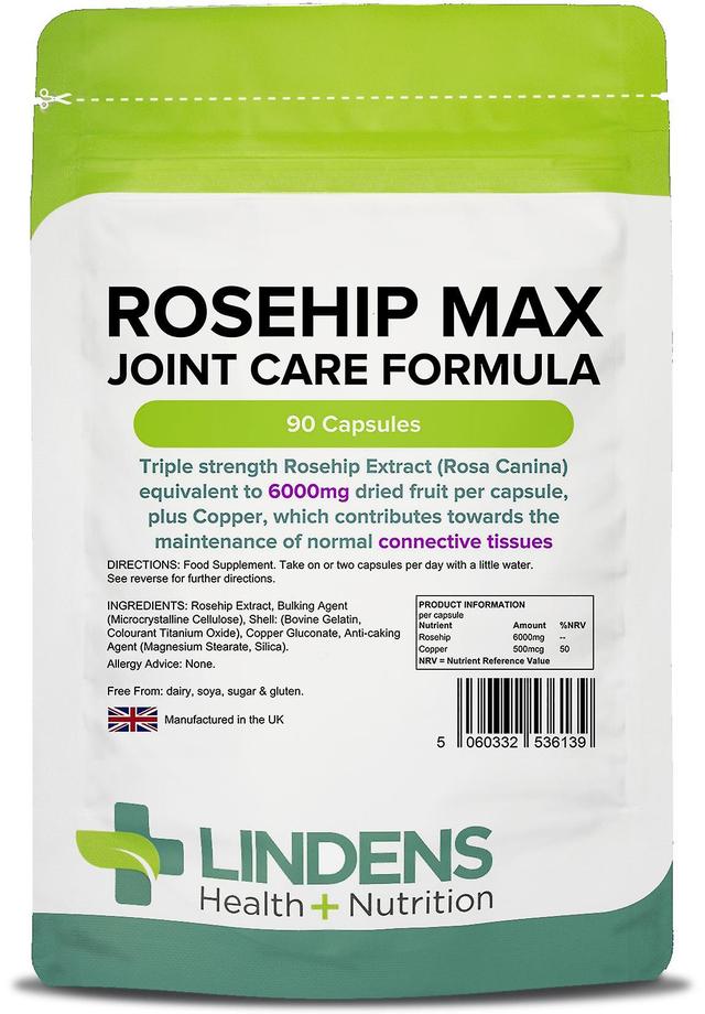 Lindens Rosehip Max Jointcare Formula 6000mg - 90 Capsules on Productcaster.