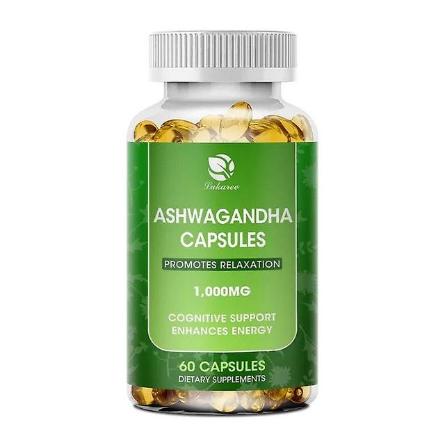 Hikig Natural Ashwagandha Extract Capsule Sleep Supplement Healthy Brain Function Reduce Symptoms of Anxiety and Depression 60pcs on Productcaster.