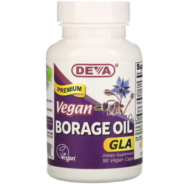 Deva, Premium Vegan Borage Öl, GLA, 90 Vegan Caps on Productcaster.